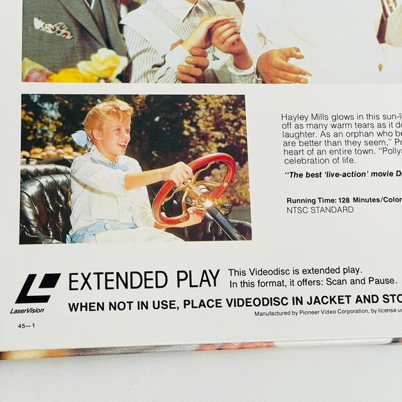 Walt Disney Pollyanna Home Video Movie Laserdisc LD CLV NTSC 45 AS - Picture 5 of 7